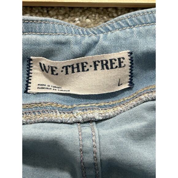 Free People We The Free In My Feelings Mid Rise Crop Boot Light Blue Large - Picture 7 of 11